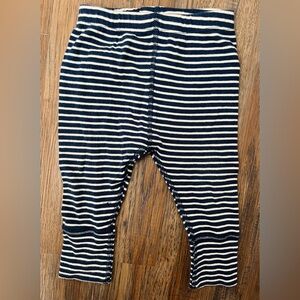 Hanna Andersson Organic Cotton Baby Wiggle Pants Navy / White Stripes 6-12M